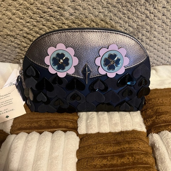 Kate Spade Zibbi Medium Dome Cosmetic Case in Nightcap NWTS! - Picture 1 of 8